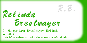 relinda breslmayer business card